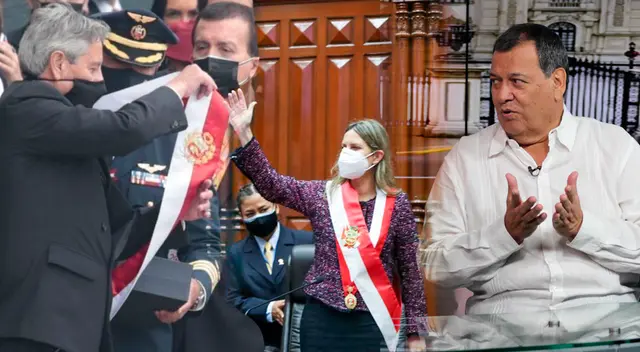 María del Carmen Alva se puso la banda presidencial sin esperar a Francisco Sagasti. María del Carmen Alva se puso la banda presidencial sin esperar a Francisco Sagasti.