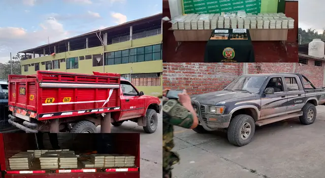 Los carros y el total de la droga incautada Los carros y el total de la droga incautada