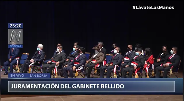 Ministros de Estado durante evento oficial. Ministros de Estado durante evento oficial.