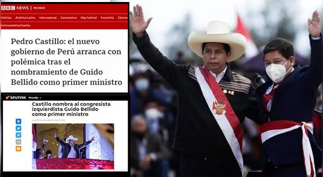 “Pedro Castillo arranca con polémica”: Así informó la prensa extranjera la designación de Guido Bellido. “Pedro Castillo arranca con polémica”: Así informó la prensa extranjera la designación de Guido Bellido.