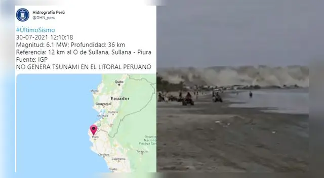 Temblor en Piura: captan que mar se retira tras fuerte sismo de 6.1 en Sullana.