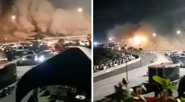 Impresionante Desprendimiento de una ladera del Morro de Arica en el extremo norte de Chile