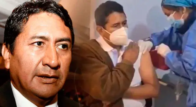 Vladimir Cerrón se vacunó contra el coronavirus y causó molestias en pacientes.