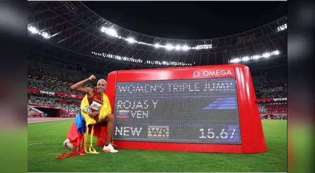 De Venezuela para el mundo: Yulimar Rojas en Tokio 2020 envía mensaje a sus compatriotas de Perú.