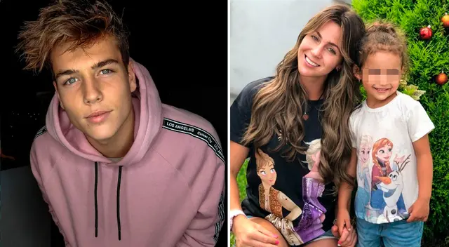 Tomi Narbondo posa tiernamente con la hija de Ducelia Echevarría.