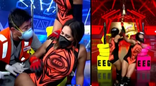 Tepha Loza se cae tras empujón de Karen Dejo.