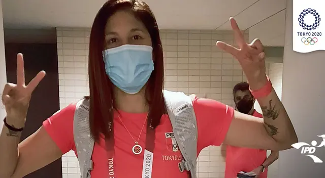 Alexandra Grande llegó a Tokio para su debut en los Juegos Olímpicos.