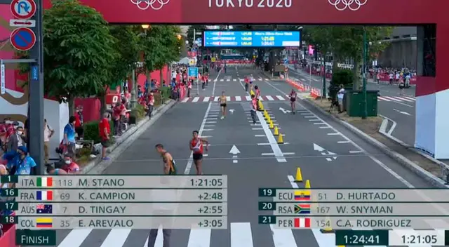 César Rodríguez llegó en el puesto 21 de la marcha atlética. César Rodríguez llegó en el puesto 21 de la marcha atlética.