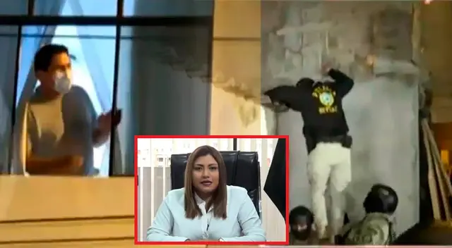 Agentes de la Diviac tuvieron que subir al techo de la vivienda de al lado para ir en buscar del móvil Agentes de la Diviac tuvieron que subir al techo de la vivienda de al lado para ir en buscar del móvil