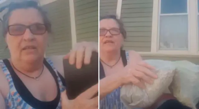 La mujer grabó el momento en que arrojó las cenizas. La mujer grabó el momento en que arrojó las cenizas.