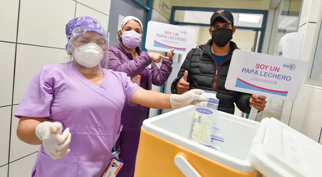 "Papás lecheros" llevaban leche materna para sus hijos hospitalizados.