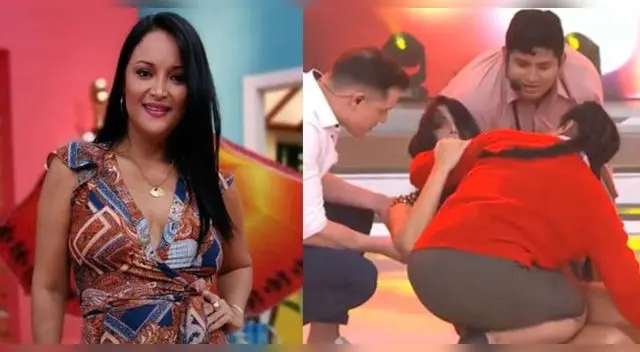 La actriz Mariella Zanetti tuvo que ser auxiliada por los conductores de En boca de todos. La actriz Mariella Zanetti tuvo que ser auxiliada por los conductores de En boca de todos.