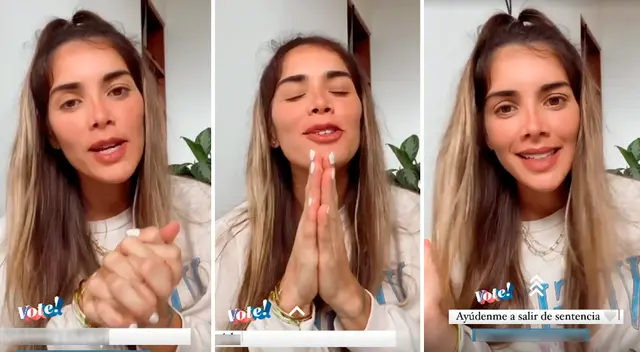 Korina Rivadeneira en busca de votos para salir de sentencia.