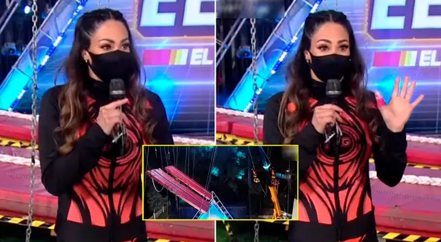 Melissa Loza molesta por ser obligada a realizar reto de altura. Melissa Loza molesta por ser obligada a realizar reto de altura.