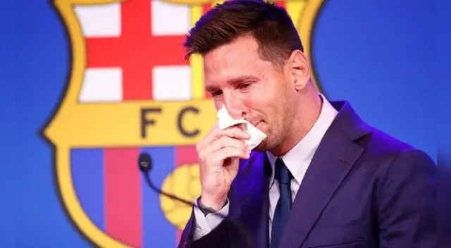 Lionel Messi brindó conferencia de prensa para decir adiós al FC Barcelona. Foto: AFP