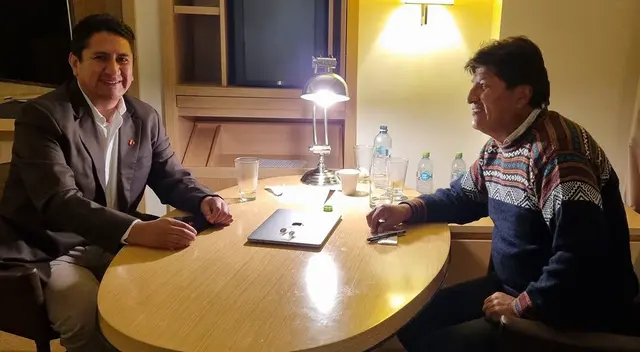 Vladimir Cerrón y Evo Morales se reunieron en el Hotel Westin