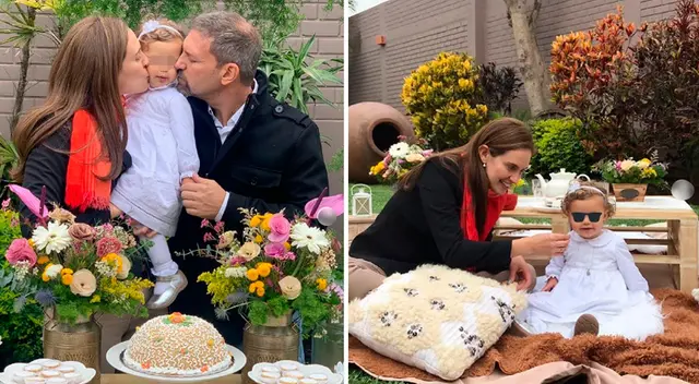 Emilia Drago se emocionó al realizar el bautizo de su hija.