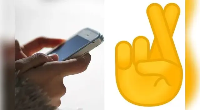 Emoji dedos cruzados de WhatsApp