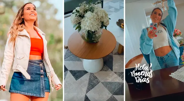 Ethel Pozo feliz con la decoración de su casa.