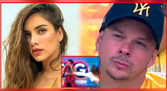 Korina Rivadeneira le lanza asada vaso con agua a Mario Hart.