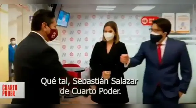 Tatiana y Sebastián interceptan a Vladimir Cerrón.