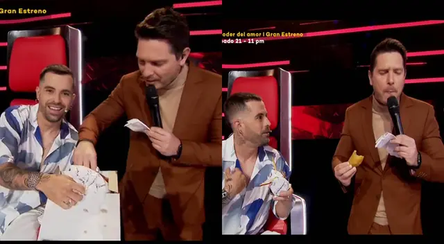 Mike Bahía lleva empanadas a La Voz Perú. Mike Bahía lleva empanadas a La Voz Perú.