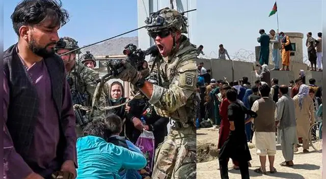 Duras imágenes de la tragedia en el aeropuerto de Kabul.