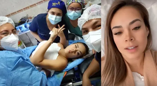 Jossmery Toledo feliz porque su operación de senos fue un éxito.