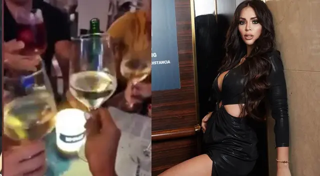 Sheyla Rojas muestra cómo se divierte en restaurante de Antonio Pavón.