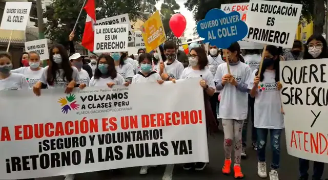 El colectivo de padres pide una fecha de retorno a las clases presenciales.