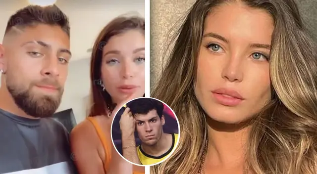 Flavia Laos en coqueteos con el deportista Beta Mejía.