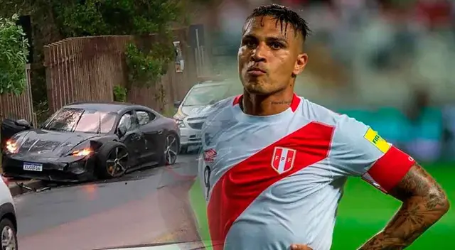 Paolo Guerrero sufrió un accidente de la que salió ileso.