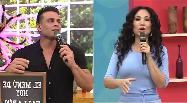Christian Domínguez estaba presentando el plato del día en América Hoy, cuando Janet Barboza lo calló, y él hizo saber su indignación.