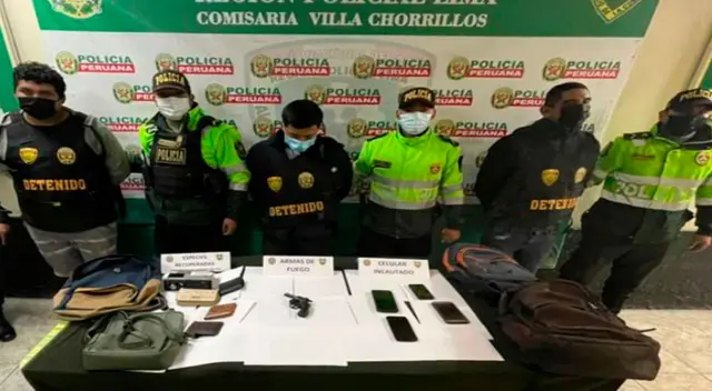 Los detenidos y los objetos incautados