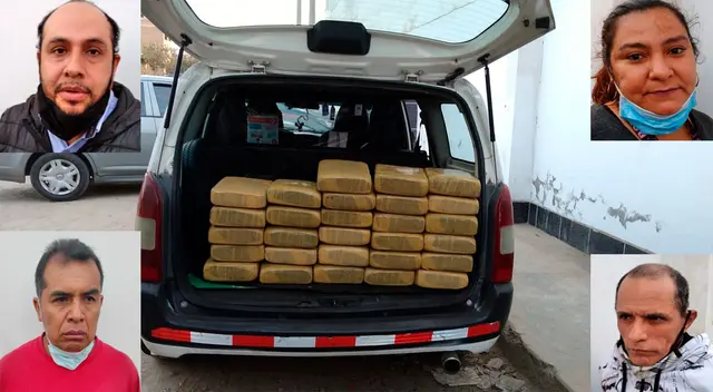 La droga en un vehículo y los detenidos