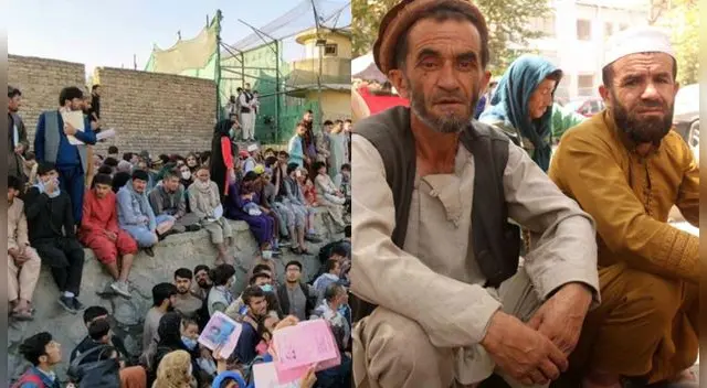 Miles de afganos intentan escapar por todas la vías de los talibanes. Miles de afganos intentan escapar por todas la vías de los talibanes.