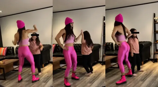 Tras renunciar a Reinas del Show, Allison Pastor demostró que está feliz y tranquila al lucir sus mejores pasos junto a Flavia, la primogénita de su esposo.