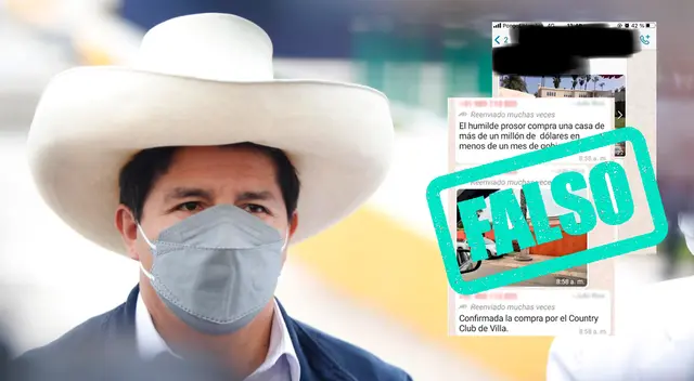 Desmienten compra de una casa valorizada en un millón de dólares por parte de Pedro Castillo.