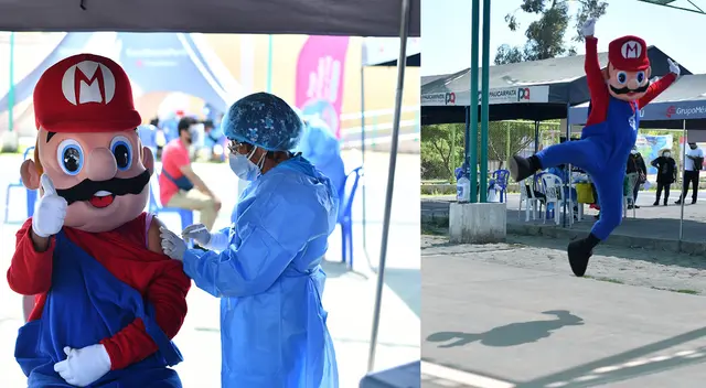 El Pepe disfrazado de Mario Bross llegó a vacunarse contra la Covid -19. El Pepe disfrazado de Mario Bross llegó a vacunarse contra la Covid -19.