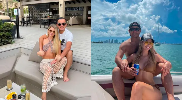 Brunella Horna celebra aniversario con Richard Acuña en Máncora.