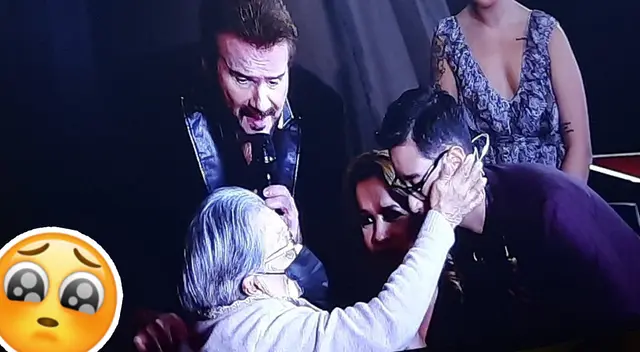 Abuelita bendijo en vivo a dúo Pimpinela y Tony Succar en La Voz Perú Senior.