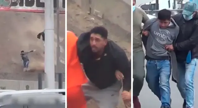 Sujetos fueron detenidos tras robarle el celular a un joven que viajaba en el interior de un bus.