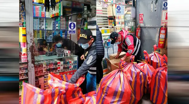 Más de 600 mil cigarros incautados.