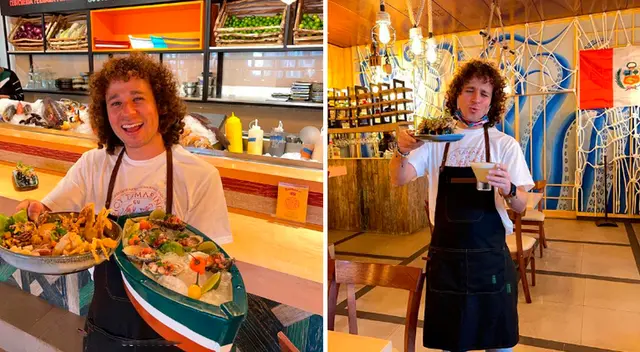 Luisito Comunica emocionado por su Cebichería peruana.