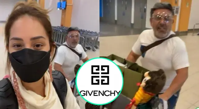 Andrés Hurtado y Karen Schwarz tuvieron un curioso encuentro en el aeropuerto Jorge Chávez, y el conductor nuevamente dio que hablar por sus lujos.