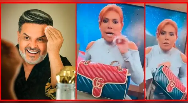 Magaly Medina quedó asombrada con la cartera Gucci de más de dos mil euros.