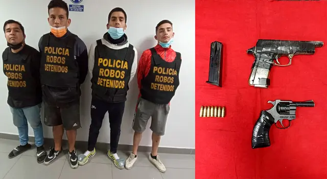 Los detenidos y las armas incautadas Los detenidos y las armas incautadas