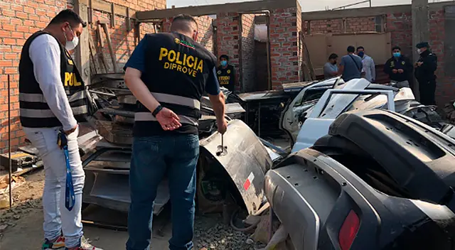 Banda cayó cuando pretendían trasladar en una camioneta las autopartes robadas.