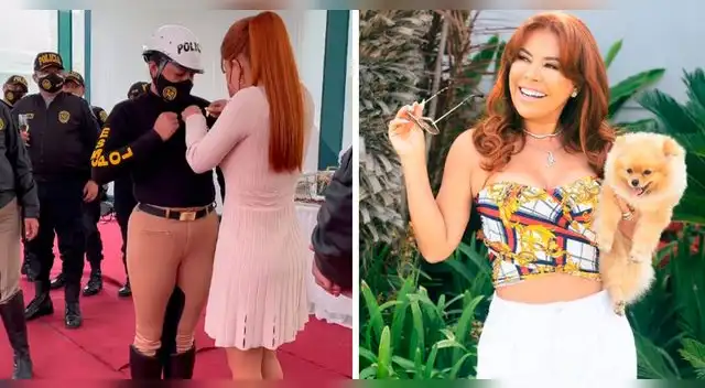 Magaly Medina compartió una serie de historias de Instagram donde se le ve acompañada de la PNP.