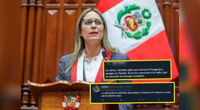 La presidenta del Congreso fue cuestionada por muchos internautas, quienes también le recuerdan que hay gente en "las calles" que pide acciones contra el Congreso. La presidenta del Congreso fue cuestionada por muchos internautas, quienes también le recuerdan que hay gente en "las calles" que pide acciones contra el Congreso.